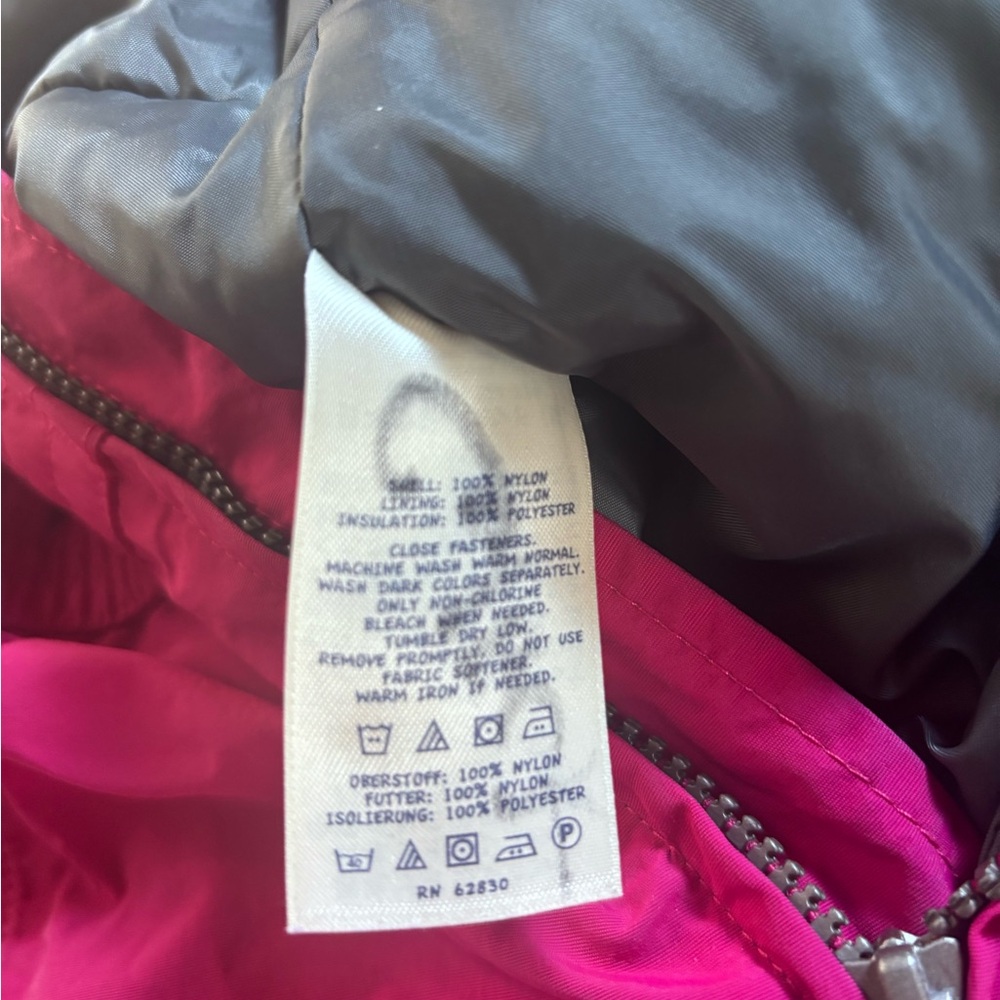 Lands end girls berry Pink ski snow bib pants - Picture 5 of 8
